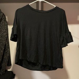 BP black women’s t shirt ruffle shirt sleeve top